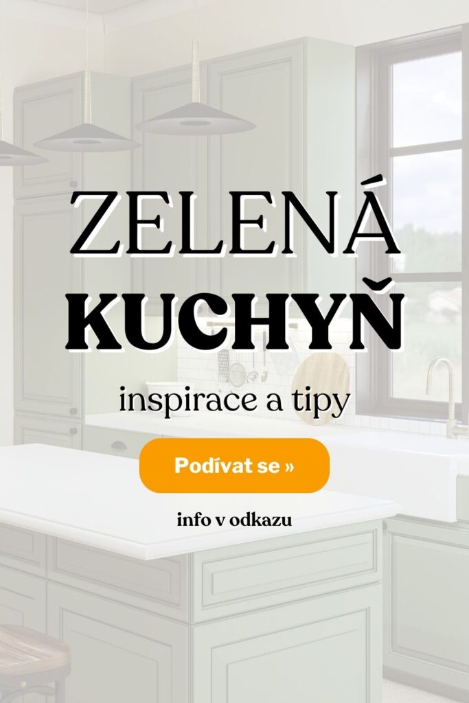 Zelena kuchyne inspirace fotografie