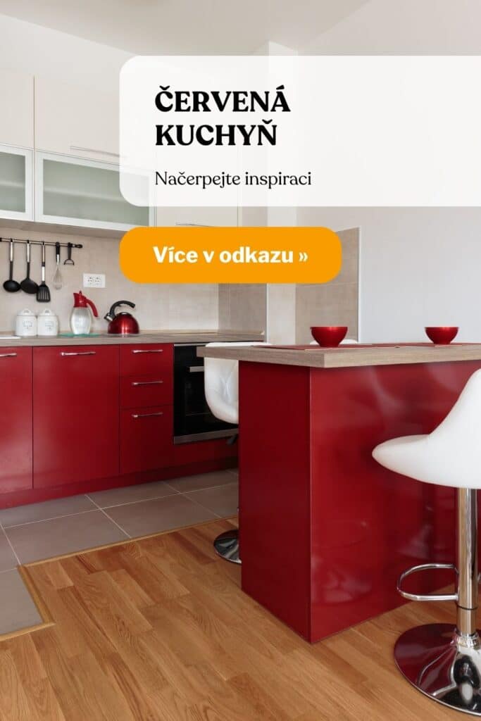 Cervena kuchyne inspirace fotografie 2