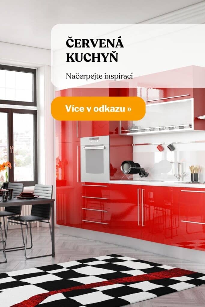 Cervena kuchyne inspirace fotografie 3