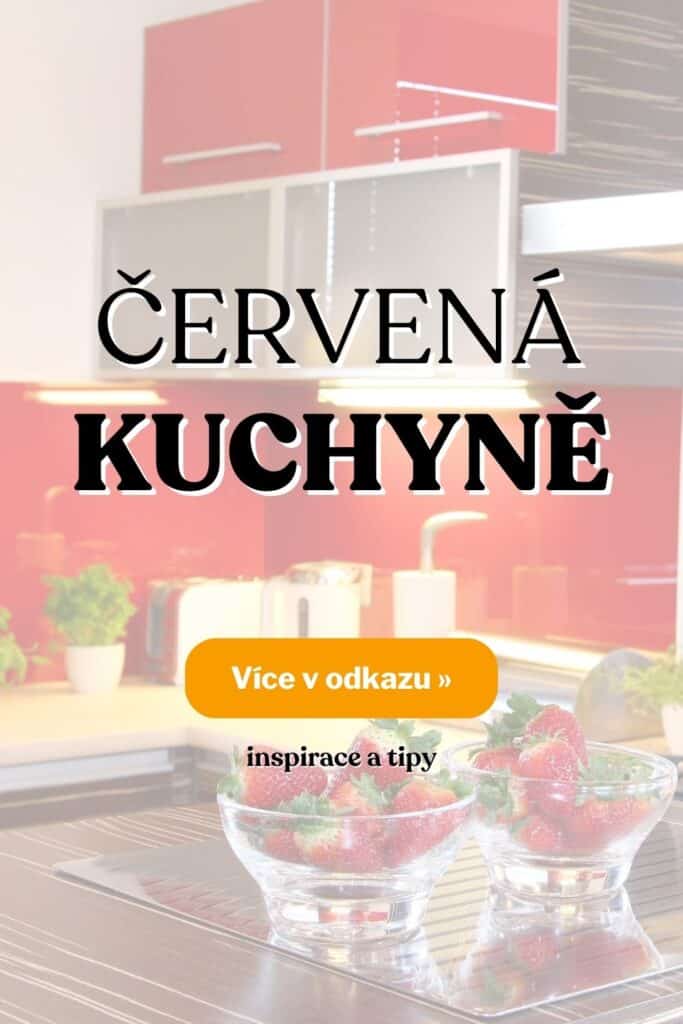 Cervena kuchyne inspirace fotografie