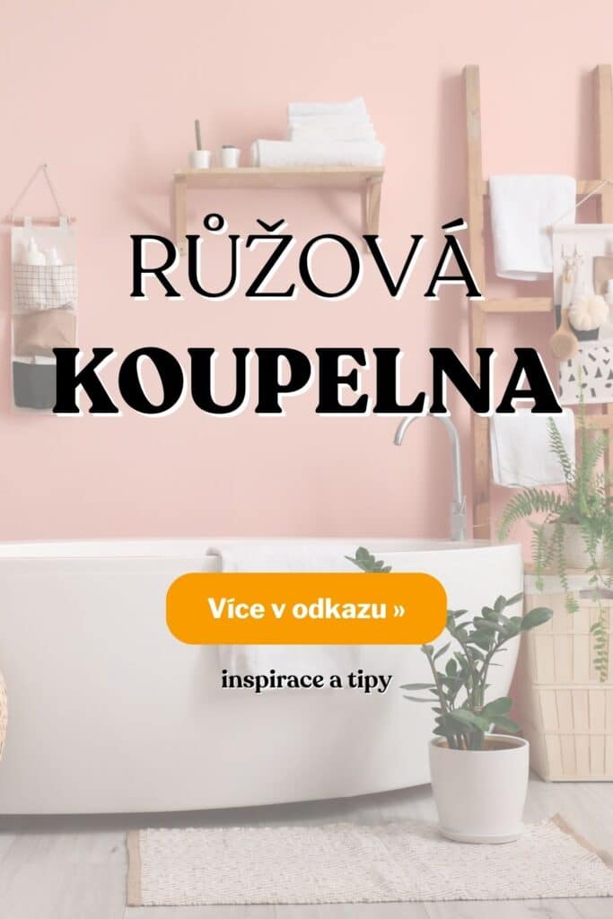 Ruzova koupelna inspirace fotografie